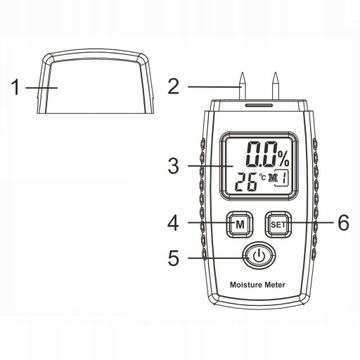 ИЗМЕРИТЕЛЬ ВЛАЖНОСТИ ДЛЯ ДЕРЕВА, БЕТОНА, КИРПИЧА, ШТУКАТУРКИ, СТРОИТЕЛЬНЫХ МАТЕРИАЛОВ