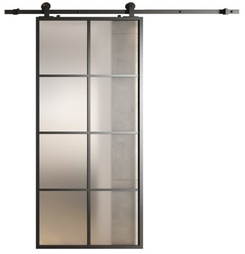 Drzwi Szklane Przesuwne System Loft 85 Satyna 8A