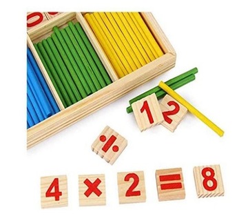 ДЕРЕВЯННЫЕ ПАЛОЧКИ ДЛЯ ОБУЧЕНИЯ СЧЕТУ ЗНАКОВ ЦИФР