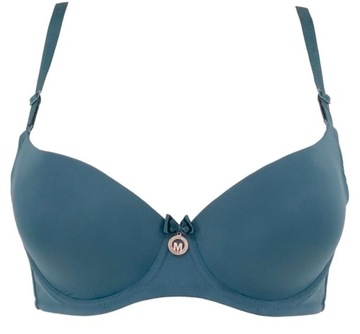 Intimidao gładki biustonosz super MAX push up / morski / 90 D