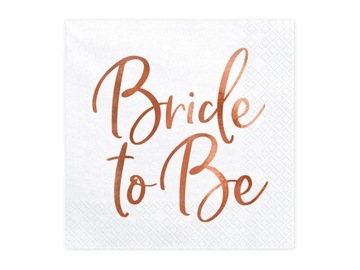 Serwetki BRIDE TO BE rose gold Panieński 20szt
