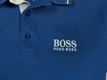 Hugo Boss Polo Męskie Gładkie MOISTURE MANAGER Logo Unikat Klasyk S