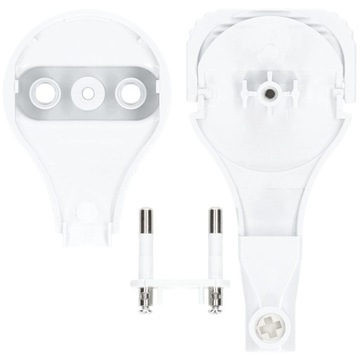 Вилка плоская угловая без заземления, 6А, белая