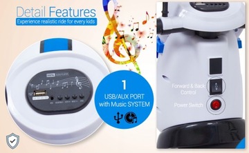 Трехколесный мотор с аккумулятором 12 В, Бернард Медведь