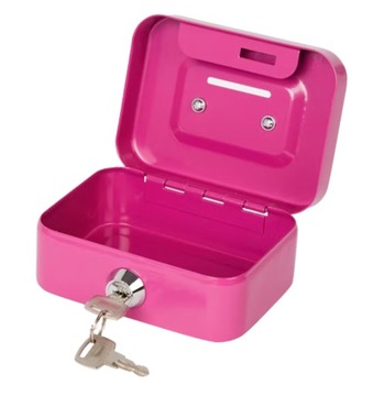 МЕТАЛЛИЧЕСКАЯ ДЕНЕЖНАЯ КОРОБКА СЕЙФ КЛЮЧ-КОПИЛКА
