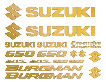 SUZUKI BURGMAN 650 _ naklejki ZŁOTO, SREBRO, MIEDŹ