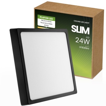 Panel LED 24W PLAFON NATYNKOWY KWADRAT MOCNY LAMPA SUFITOWA OPRAWA ŚCIENNA