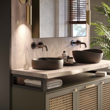 Деревянная столешница для ванной 45х100 ясень