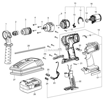 Мотор Festool для DRC PDC 18/4 оригинал 495411