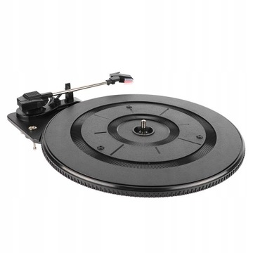 Gramofon gramofon czarny plastikowy napęd paskowy