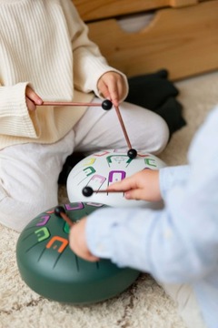 Tambu stalowy bębenek językowy - instrument muzyczny 11 tonowy - czerwony