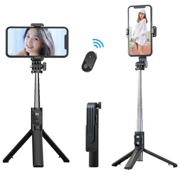 UCHWYT KIJEK DO SELFIE STICK TRIPOD BLUETOOTH STATYW STICK WYJMOWANY PILOT