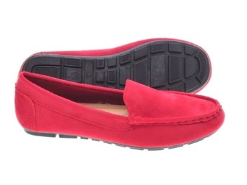 МОКАСИНЫ ЗАМШЕВЫЕ ЖЕНСКИЕ Красные размер 36