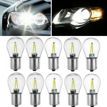 LED COB FILAMENT PY21W BAU15S BIAŁA 12V 24V
