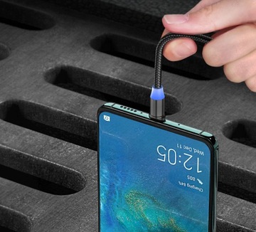 МАГНИТНЫЙ КАБЕЛЬ 150 СМ ДЛЯ IPHONE MICRO USB TYPE-C