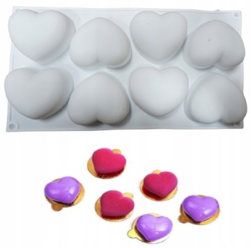 СИЛИКОНОВАЯ ФОРМА ДЛЯ МОНОПОРИЗАЦИИ СЕРДЦА СЕРДЦА ПЛЕСЕНЬ ДЕНЬ СВЯТОГО ВАЛЕНТИНА