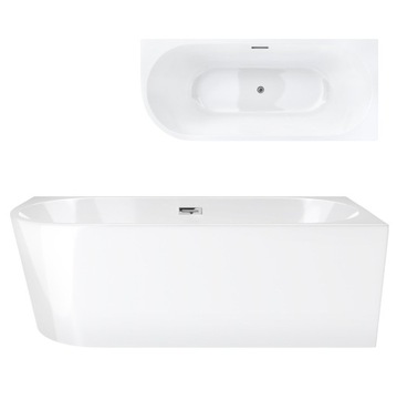 Wanna narożna akrylowa prawa 160cm Corsan OUTLET -29%