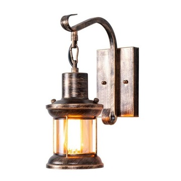 Retro przemysłowa szklana lampa ścienna E27