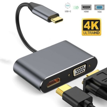 HUB USB-C 3.1 на HDMI 4K и адаптер VGA версии 2020 г.