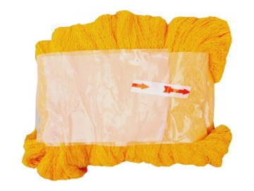 MOCNA SIATKA RASZLOWA DO PAKOWANIA OWOCÓW WARZYW - RĘKAW SIATKOWY - ŻÓŁTA