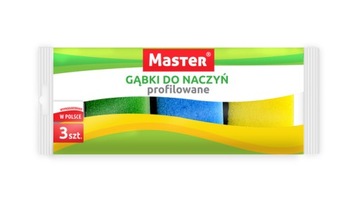 Gąbka do naczyń profilowana (3szt) MASTER