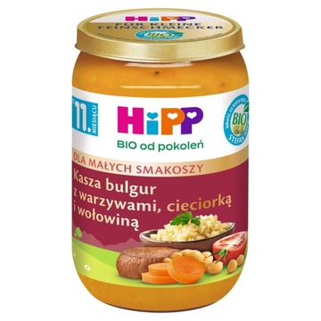 HiPP Kasza bulgur z warzywami, wołowiną BIO, 220g