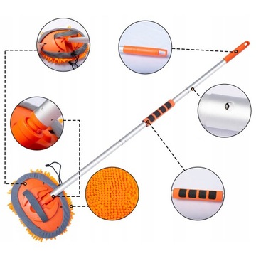 ЩЕТКА ДЛЯ МОЙКИ АВТОМОБИЛЯ ШВАБРА ИЗ МИКРОФИБРЫ С ТЕЛЕСКОПИЧЕСКОЙ РУЧКОЙ