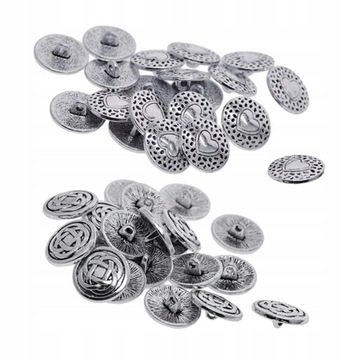 40 sztuk 2 style metalowe guziki 18mm do szyc