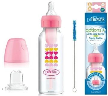 Dr Browns Options+ 2w1 BUTELKA 250 ml 6m+ USTNIK r