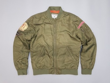 JACK JONES kurtka bomberka lekko ocieplana khaki vintage S