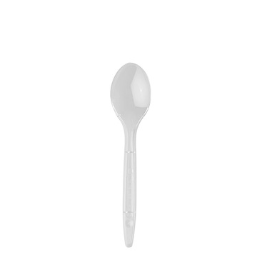 ŁYŻECZKI PLASTIKOWE MAŁE BEZBARWNE PRZEŹROCZYSTE 12,5cm (50) RED PLAST