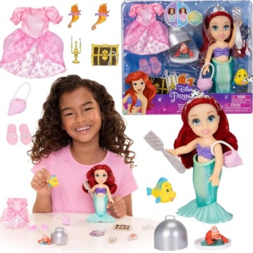 Mini Panenka Panenka Disney Malá Mořská Víla Arielka Ariel 16 CM Doplňky