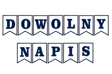 BANER girlanda URODZINY + dowolne IMIĘ granat
