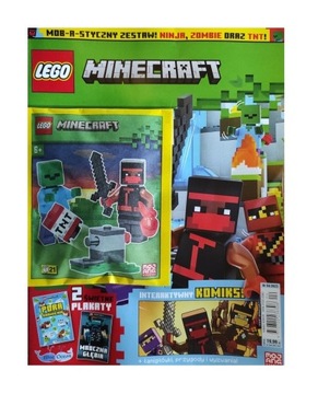 Magazyn LEGO Minecraft Minifigure - 04/2023 - Ninja, Zombie i TNT