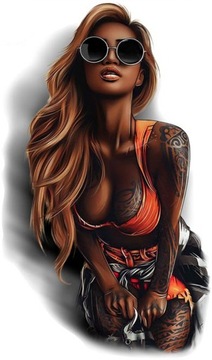 NAKLEJKA TATOO KOBIETA JENIFER SEXY GIRL KOLOR