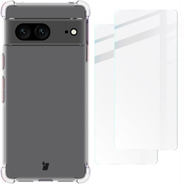 Etui + 2x szkło Bizon do Google Pixel 7, zestaw
