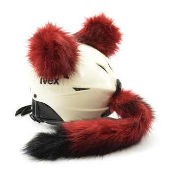 Украшение горнолыжного шлема - ШАРИКИ + ХВОСТ.