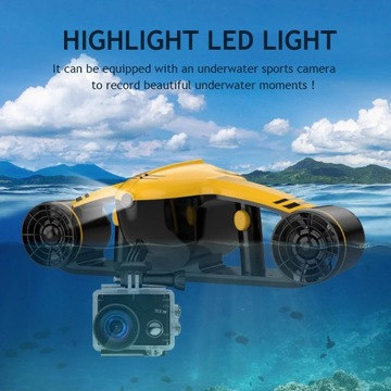 Подводный гидроцикл с компактным подводным двойным гребным винтом.