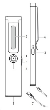 Маленький карманный светодиодный фонарик, мощный, перезаряжаемый фонарь для мастерской, 200 лм.