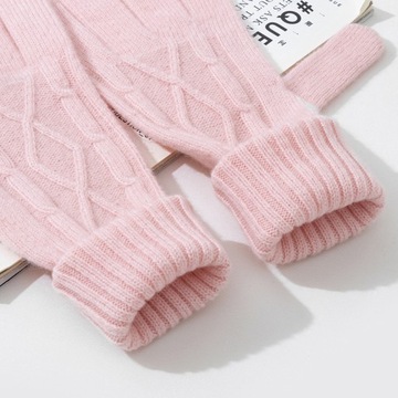 Перчатки с открытыми пальцами Однотонные трикотажные перчатки