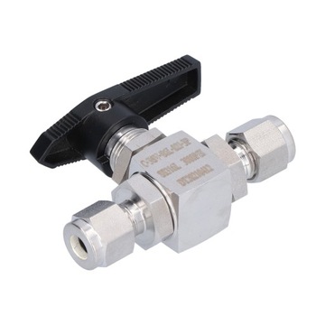 Шаровой кран из нержавеющей стали, 3-х частей, прямой, 1/4 стопа