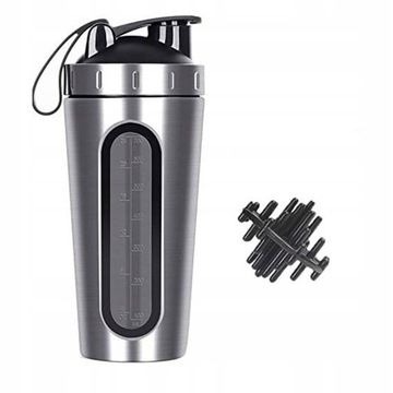 SHAKER 700ml BIDON BIAŁKO SZEJKER DO ODŻYWEK Nowy