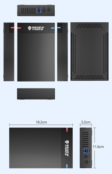 Корпус концентратора FORCE с отсеком для жесткого диска SSD 3,5 дюйма SATA I II USB 3.0 10 ТБ