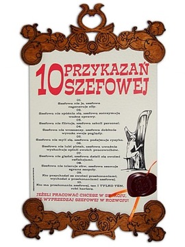 DYPLOM 10 PRZYKAZAŃ SZEFOWEJ SP prezent
