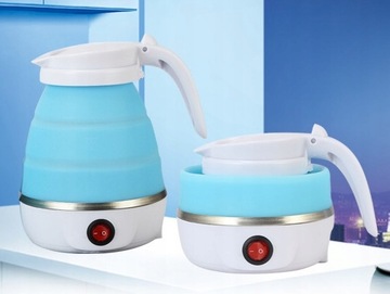 ЭЛЕКТРИЧЕСКИЙ ТУРИСТИЧЕСКИЙ ЧАЙНИК 0,6л, СКЛАДНОЙ, на колесиках