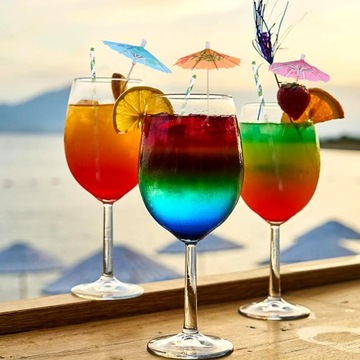 БУМАЖНЫЕ ЗОНТЫ ДЛЯ НАПИТКОВ ЦВЕТЫ ГАВАЙСКАЯ СОЛОМКА 150 шт.