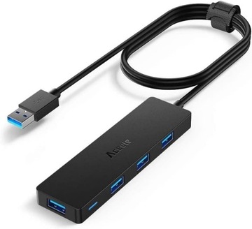 Hub USB 3.0 4 Porty USB 5Gb/s z Kablem 120 cm Aceele