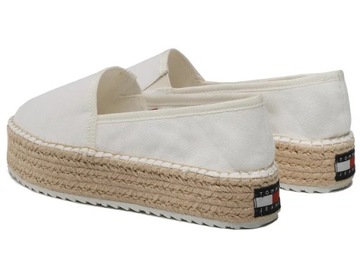 TOMMY JEANS ESPADRYLE DAMSKIE BIAŁE WSUWANE Z LOGO 39 3F9G5*