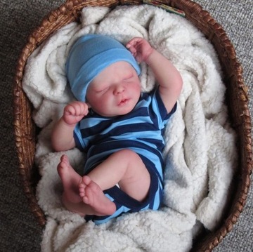 Reborn Baby Silicone lalka 46cm Korpus z tkaniny