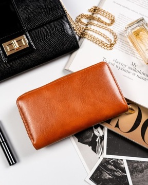 Elegancki portfel damski PETERSON funkcjonalny duży ochrona kart RFID